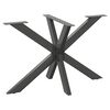 vidaXL Крак за трапезна маса с форма на паяк, антрацит, 120x68x(72-73) см, стомана