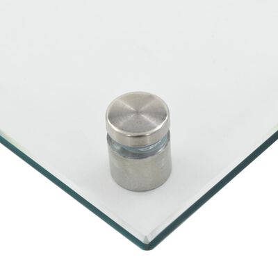 vidaXL Кухненски гръб, прозрачен, 90x60 см, закалено стъкло
