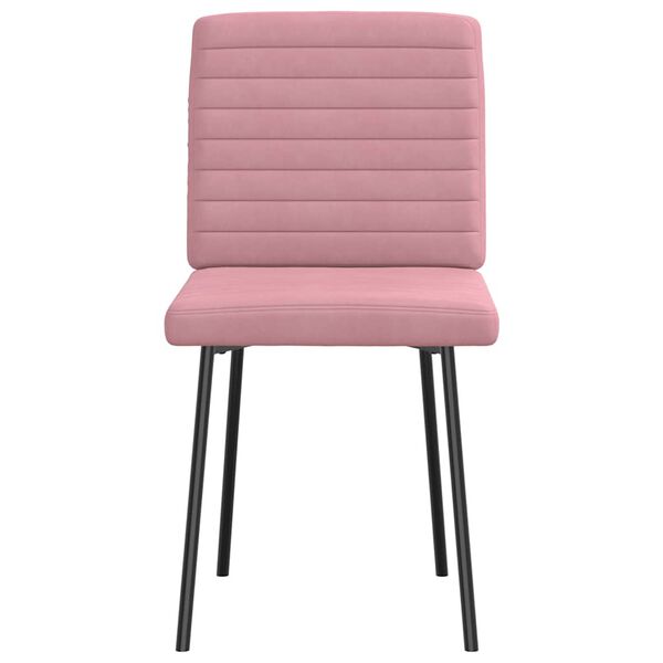 vidaXL Трапезни столове, 2 бр, розови, кадифе