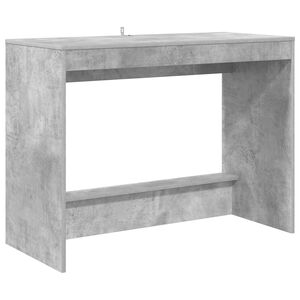 vidaXL Легло с бюро Бетонно сиво Инженерна дървесина 100 x 45 x 75 cm