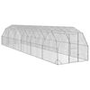 vidaXL Пилешки бяг 2,5x12x2,25 m Поцинкована стомана