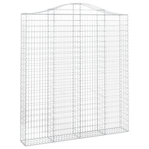 vidaXL Дъговидна габионна кошница 200x30x220/240 см поцинковано желязо