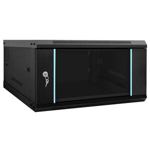 vidaXL Мрежов кабинет със съхранение Черно 60 x 60 x 35 cm Стомана