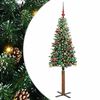 vidaXL Тясно коледно дърво Зелен 150 cm ПВЦ и масивно борово дърво