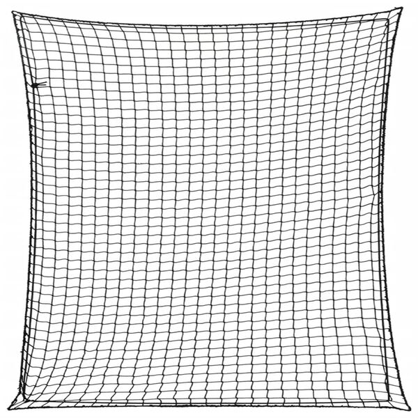 vidaXL Мрежа за ремарке с еластично въже, черна, 4x4 м, PP