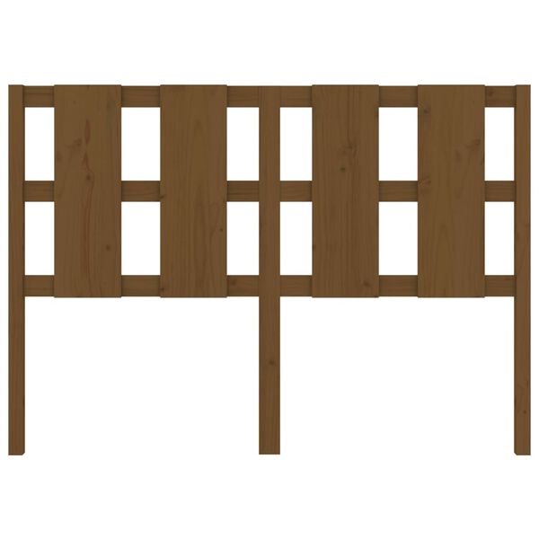 vidaXL Горна табла за легло, меденокафява, 145,5x4x100 см, бор масив