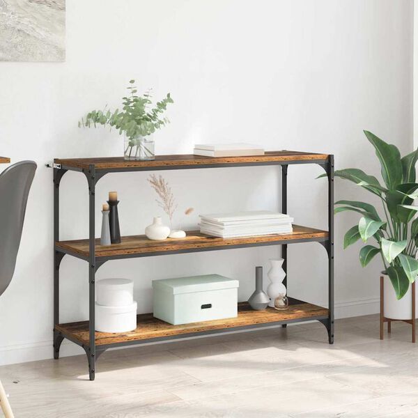 vidaXL Шкаф за книги Старо дърво 100 x 33 x 70,5 см