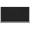 vidaXL Сайдборд, черен, 134x35x76 см, инженерно дърво