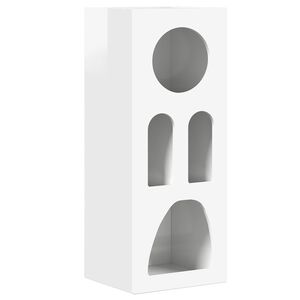 vidaXL Служебен шкаф Лъскаво бяло 40 x 35 x 100.5 см Инженерно дърво