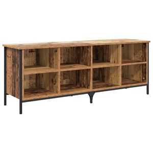 vidaXL Шкаф за обувки 131 x 35 x 50 см Инженерна дървесина и желязо