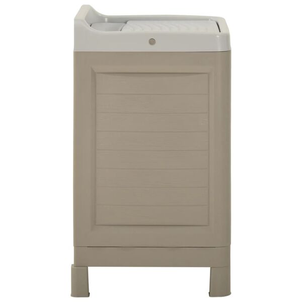 vidaXL Шкаф с мивка, 60x51x89 см, пясъчен цвят