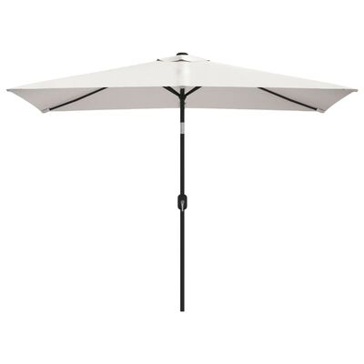 vidaXL Правоъгълен чадър за слънце, 200 х 300 см, пясъчно бял