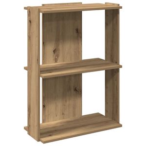 vidaXL Библиотека 3 рафта дъб артизан 60x30x80 см инженерно дърво