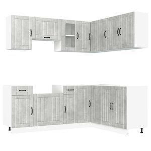 vidaXL Комплект кухненски шкафове от 11 части Kalmar, инженерно дърво