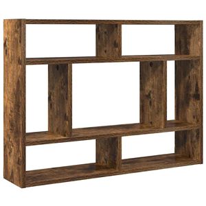 vidaXL Стенен рафт, опушен дъб, 75x16x55 см, инженерно дърво