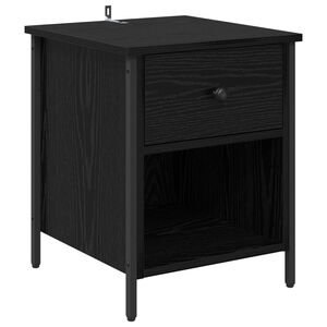 vidaXL Нощен шкаф Черния дъб 40 x 42 x 50 cm Инженерно дърво