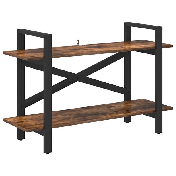 vidaXL Рафт за книги Димян дъб 100 x 33,5 x 64 см Инженерно дърво