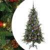 vidaXL Изкуствено коледно дърво с хингед Зелен 150 cm PE и PVC