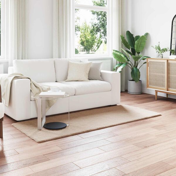 vidaXL Килим с изкуствена заешка козина Olite Таупе 100 x 200 cm