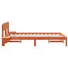 vidaXL Рамка за легло с таблото Кафяво с восъчно покритие 120 x 190 cm