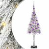 vidaXL Коледно дърво с 150 LED светодиода Бяло 120 cm ПЕ и стомана