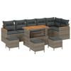 vidaXL Градински Софа Комплект 10 pcs Сив полиратан