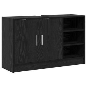 vidaXL Шкаф за баня Черния дъб 90 x 29 x 55 см Инженерна дървесина