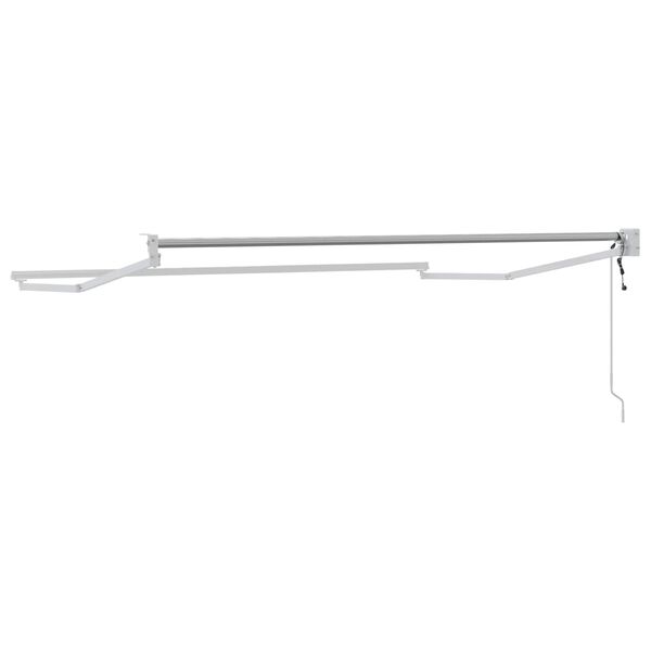 vidaXL Електрическа разтегателна рамка за сенник Бял 2,5 x 2 m