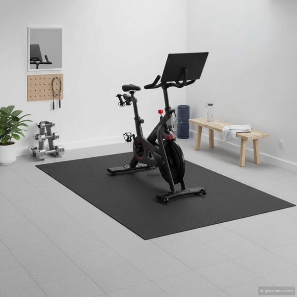 vidaXL Мат за спортна защита Черно 150 x 75 x 0.6 см ПВЦ