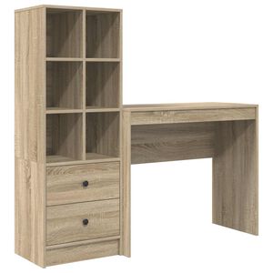 vidaXL Бюро Сонома дъб 135,5 x 40 x 127 см 2 бр.