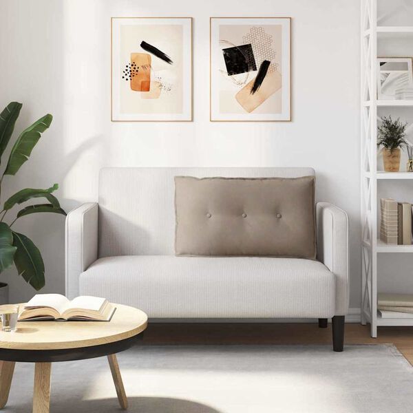 vidaXL Възглавница за гръб Таупе 80 x 50 cm Микрофибърна тъкан