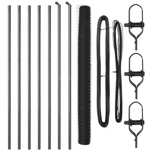 vidaXL Стълб за ограда. Сив