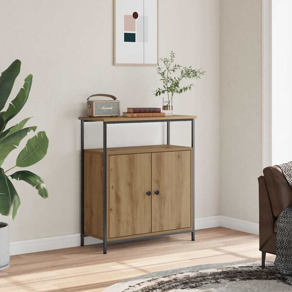 vidaXL Сайдборд, дъб артизан, 70x30x80 см, инженерно дърво