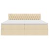 vidaXL Легло с място за съхранение Кремав 180 x 200 cm Изкуствена