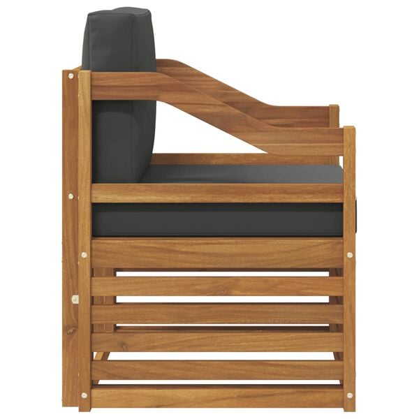 vidaXL Комплект дивани за открито Солидно акациево дърво и полиестер