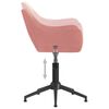 vidaXL Въртящ се трапезен стол, розов, кадифе