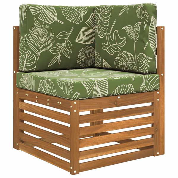 vidaXL Възглавница за диван на открито 3 pcs Дизайн с листа Полиестер