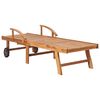 vidaXL Шезлонги с масичка и шалтета, 2 бр, тиково дърво масив