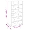 vidaXL Етажерка за обувки, кафяво дъб, 54x34x100,5 см, инженерно дърво