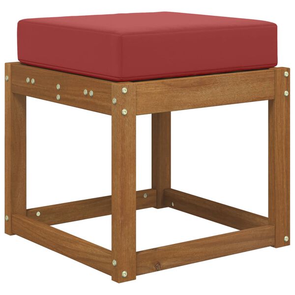 vidaXL Възглавница за открито седалка виненочервен 40 x 40 x 8 см