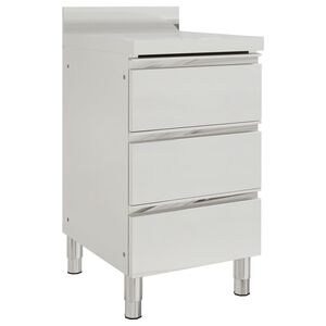 vidaXL Търговски кухненски шкаф с 3 чекмеджета 50x60x96 см