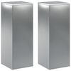 vidaXL Стойка за растения 2 pcs Сребристо 30 x 30 x 80 cm