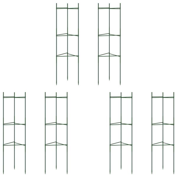 vidaXL Клетки за домати 6 бр 116 см стомана и PP