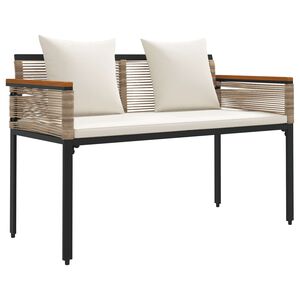 vidaXL Външна пейка 2 -Seater 117 x 54 x 74.5 см полиратан