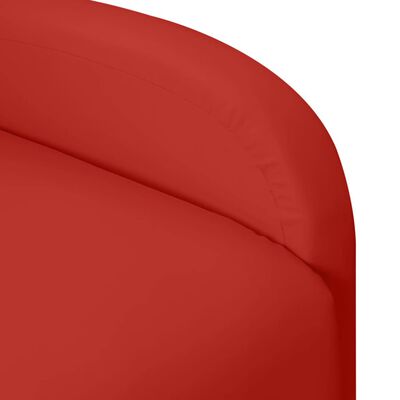 vidaXL Wingback масажен стол виненочервен изкуствена кожа