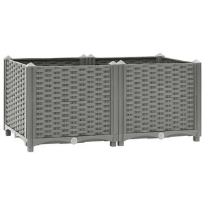 vidaXL Повдигната леха, 80x40x38 см, полипропилен