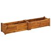 vidaXL Градинска повдигната леха, акациево дърво, 150x30x25 см