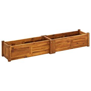 vidaXL Градинска повдигната леха, акациево дърво, 150x30x25 см