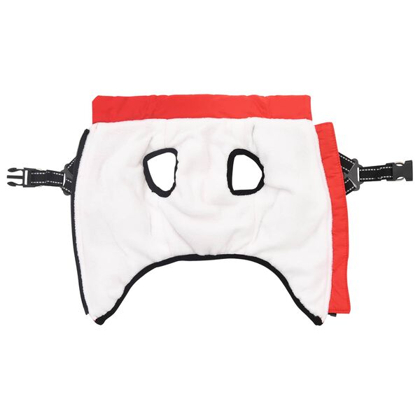 vidaXL Кучешко палто Червено L40 Флийс и полиестер