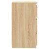 vidaXL Нощно шкафче, сонома дъб, 40x35x62,5 см, инженерно дърво